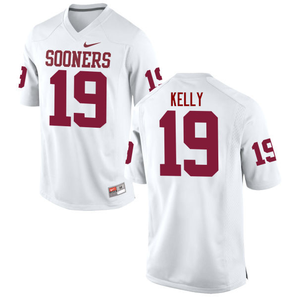 Oklahoma Sooners #19 Caleb Kelly College Football Jerseys Game-White